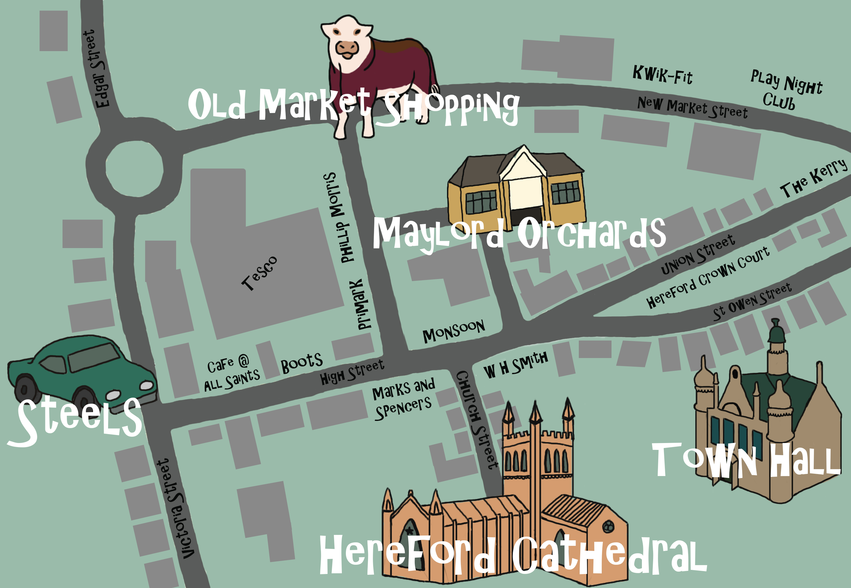 Hereford City Map