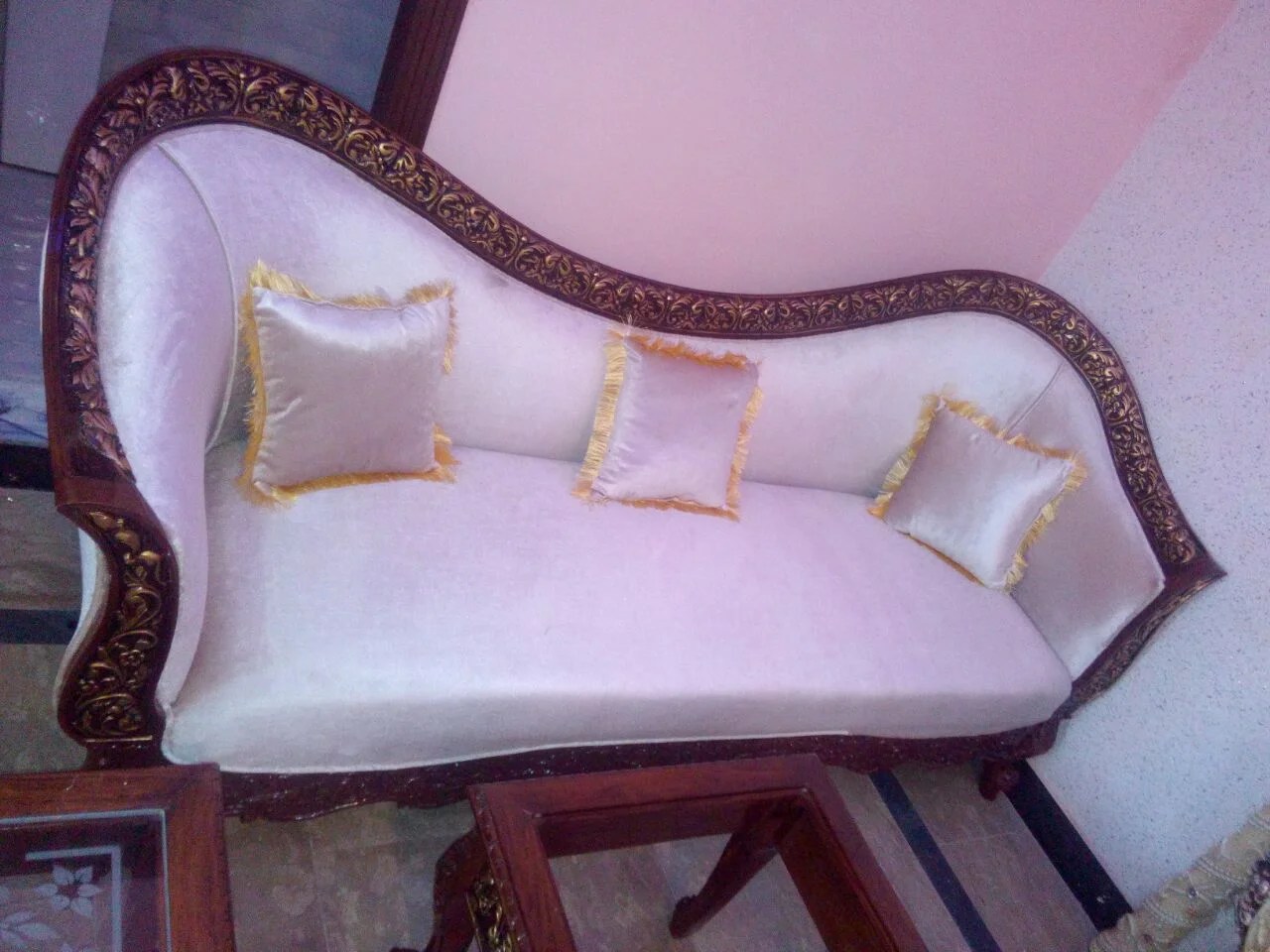 Handle Hand Carving Design Sofa Set Chiniot Furniture Rose Wood