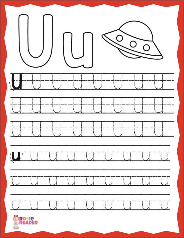 Tracing The Letter U Worksheets
