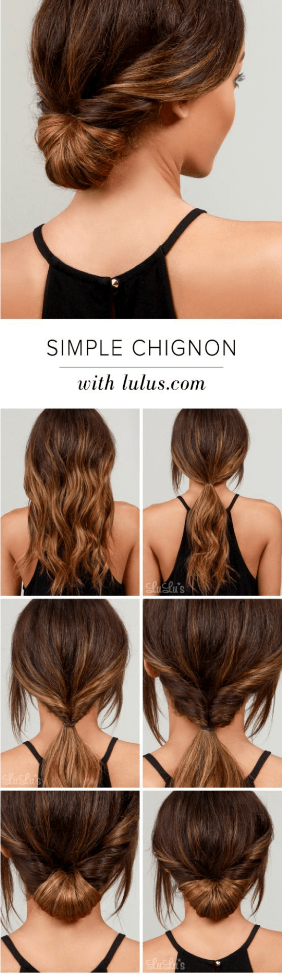 Peinados rápidos y sencillos para la oficina Uniformes Rossana