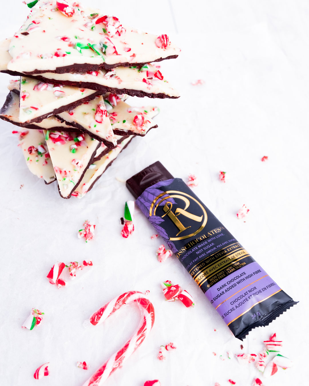 Low Carb Peppermint Bark Ross Chocolates