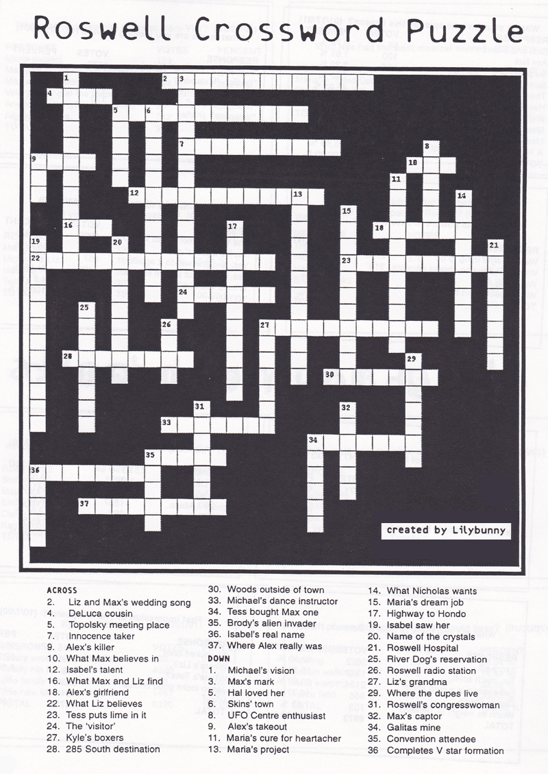 Roswell Crosswords Puzzle