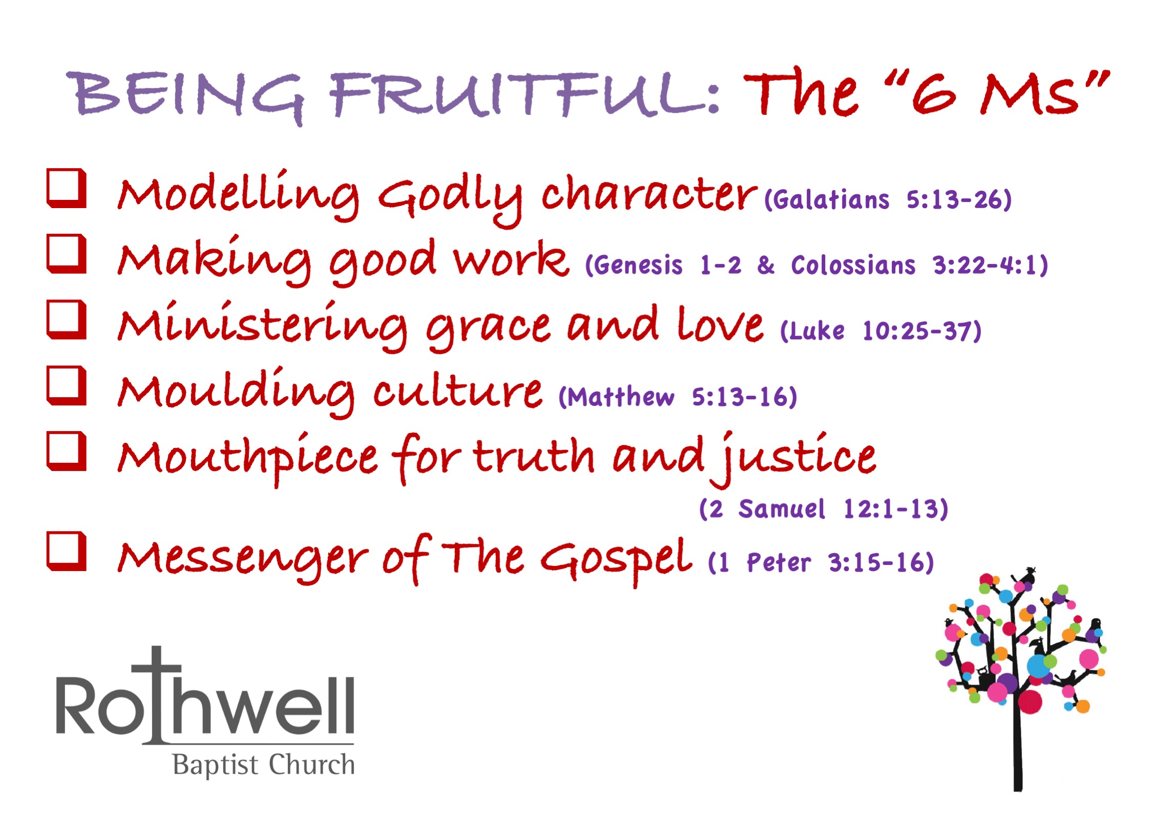 Rothwell Baptist Church Full Life Discipleship