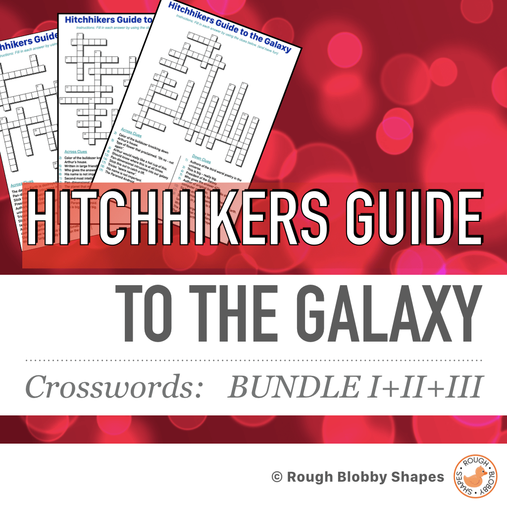 Hitchhikers Guide to the Galaxy (Movie) Crossword Puzzle Bundle