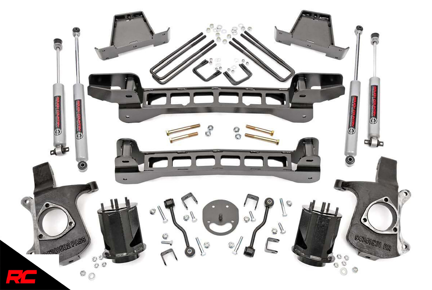 Rough Country 6" Lift Kit (fits) 9906 Silverado Sierra 1500 2WD N3