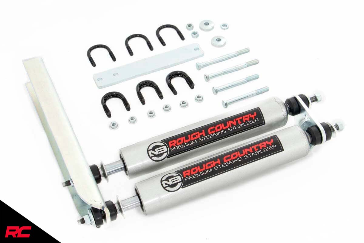 Rough Country N3 Dual Steering Stabilizer fits 8096 Ford F150 F250 F350 Bronco eBay