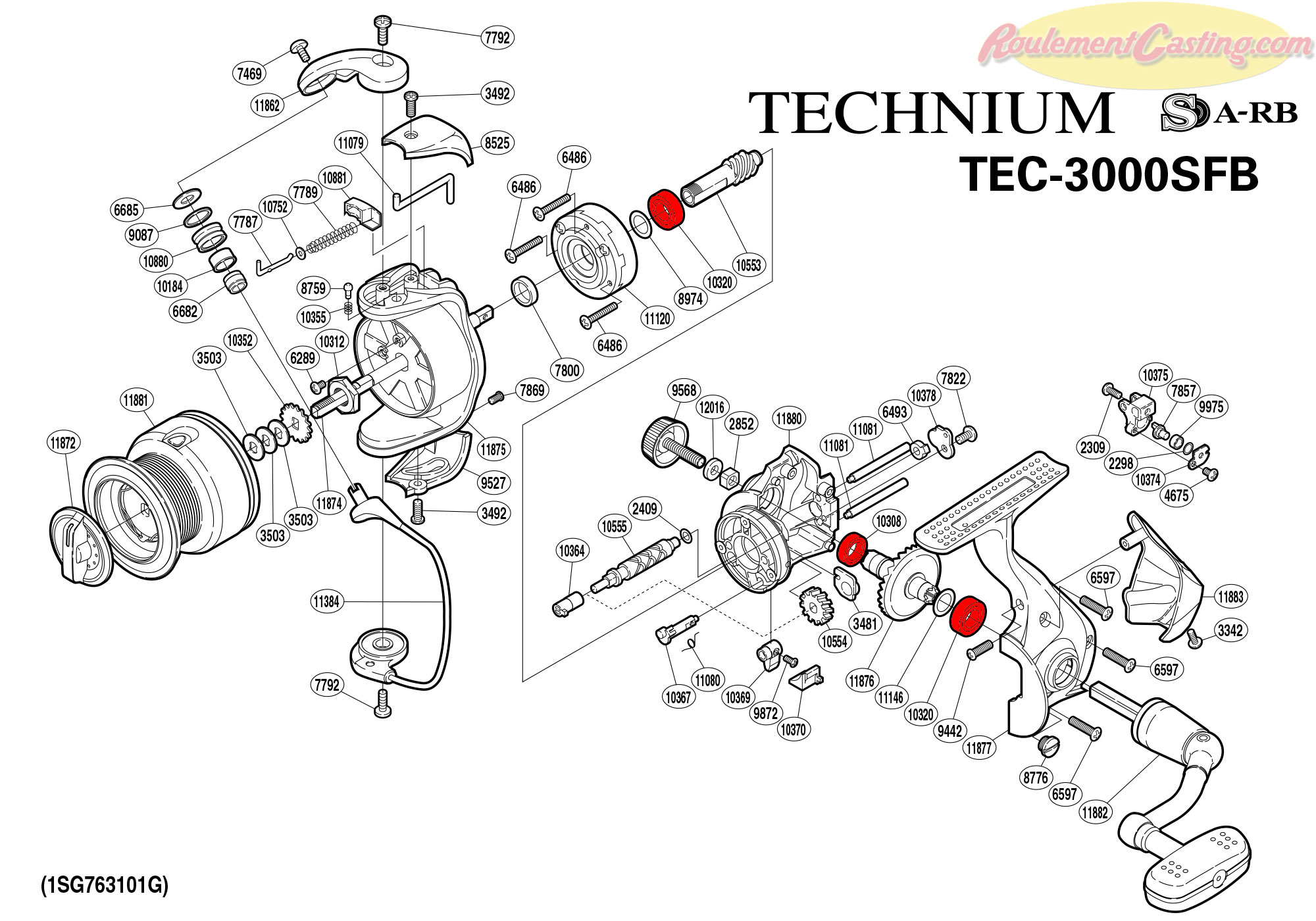 Shimano Stradic 3000FI Schematic