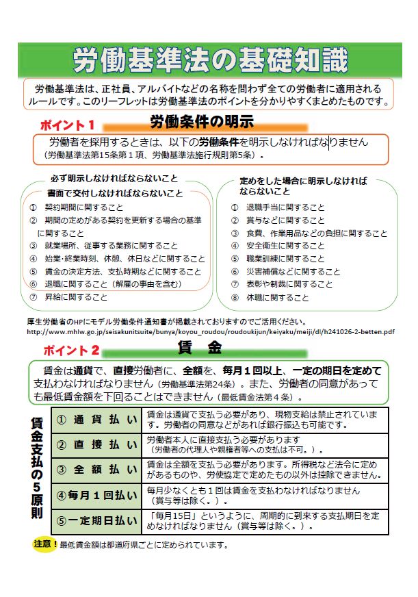 労働基準法の基礎知識 労務ドットコム