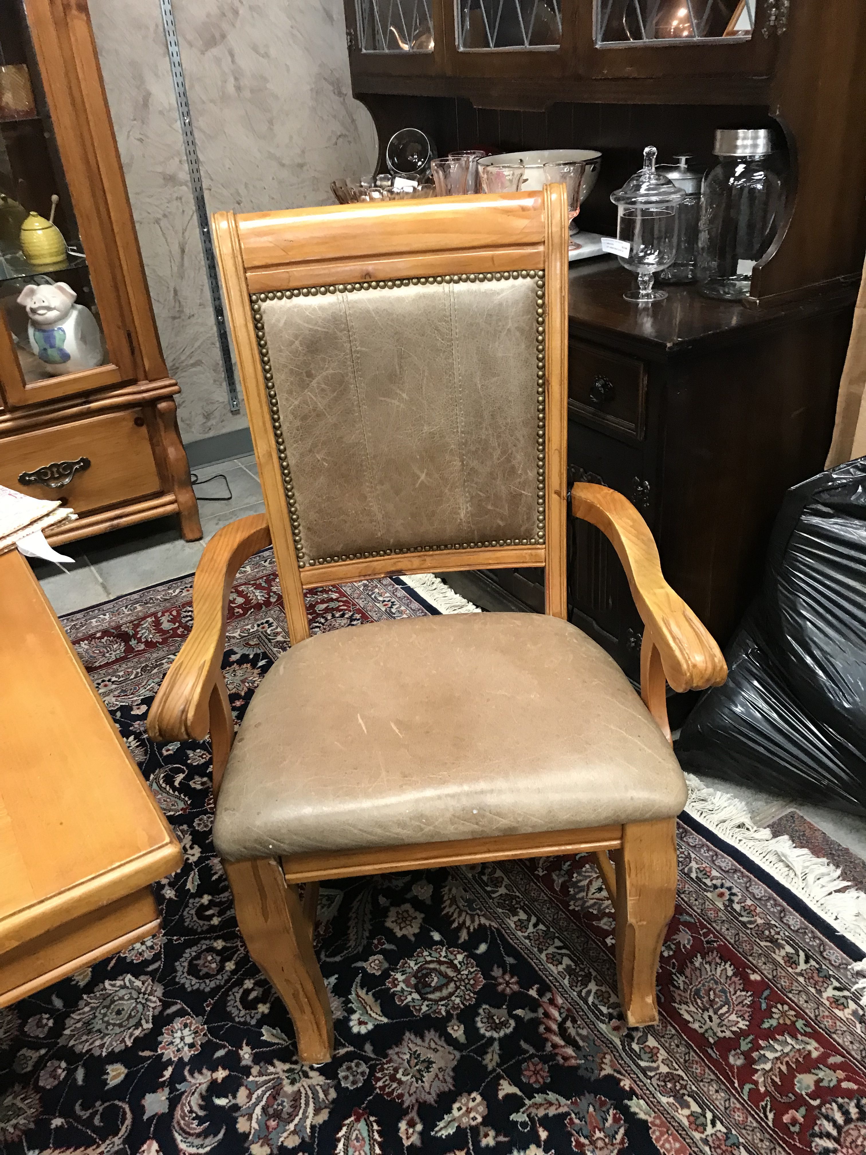 Pine Table, 8 Chairs, Leaf Round The House