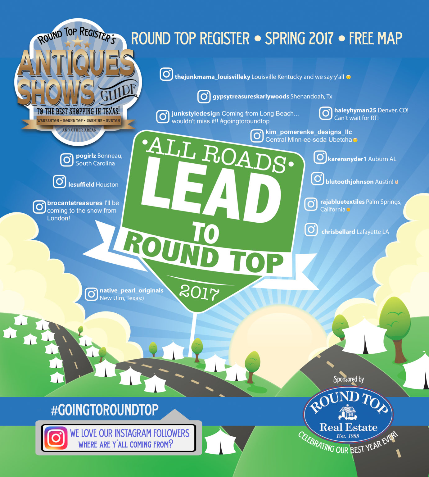 Round Top Antiques Show Map for Spring 2017 Available