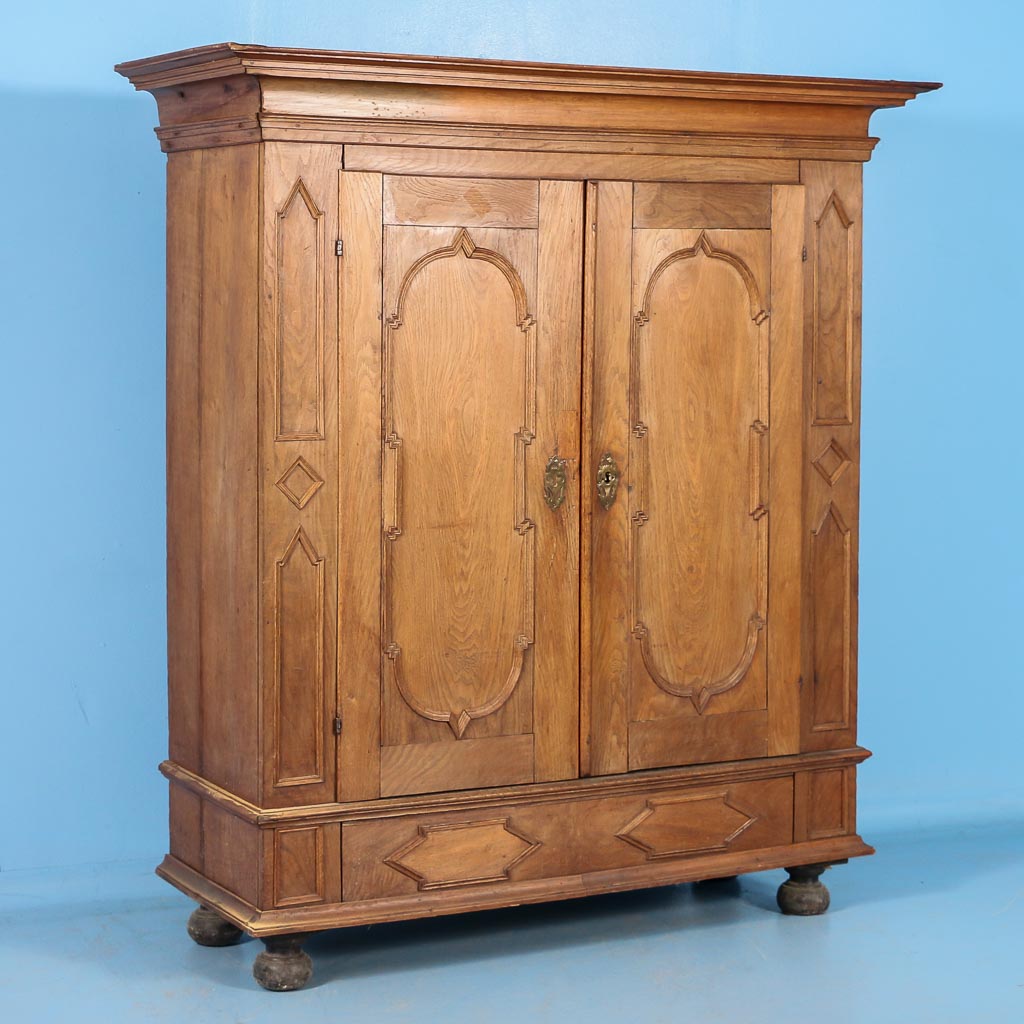 Antique 18th Century Danish Oak Two Door Armoire