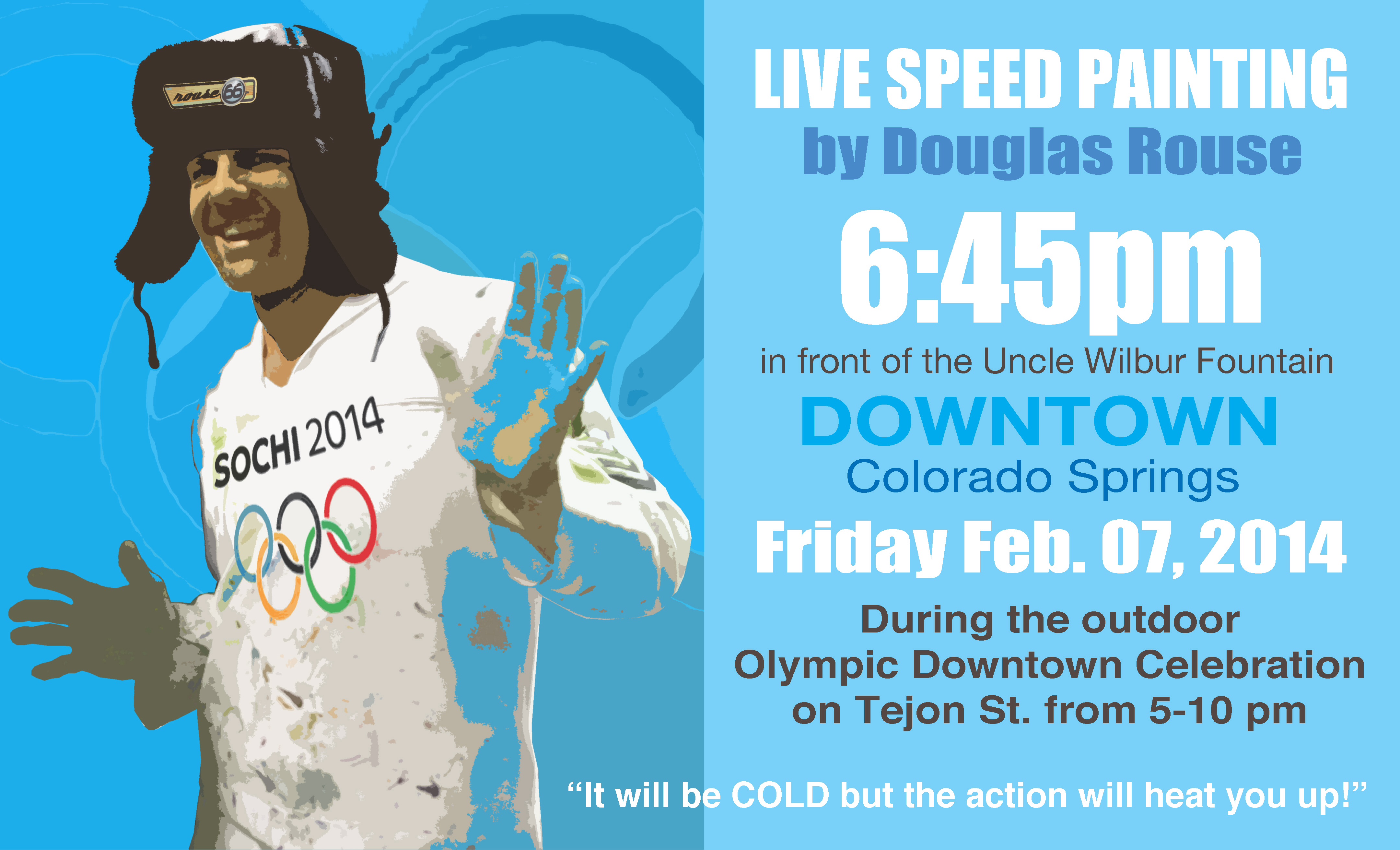 Olympic Downtown Celebration Speed Painting Artist Douglas Rouse
