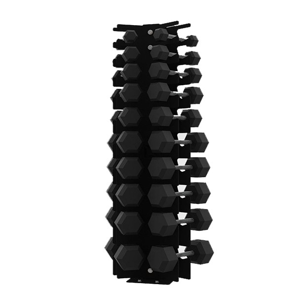 Rouser Vertical Hex Rubber Dumbbell Rack