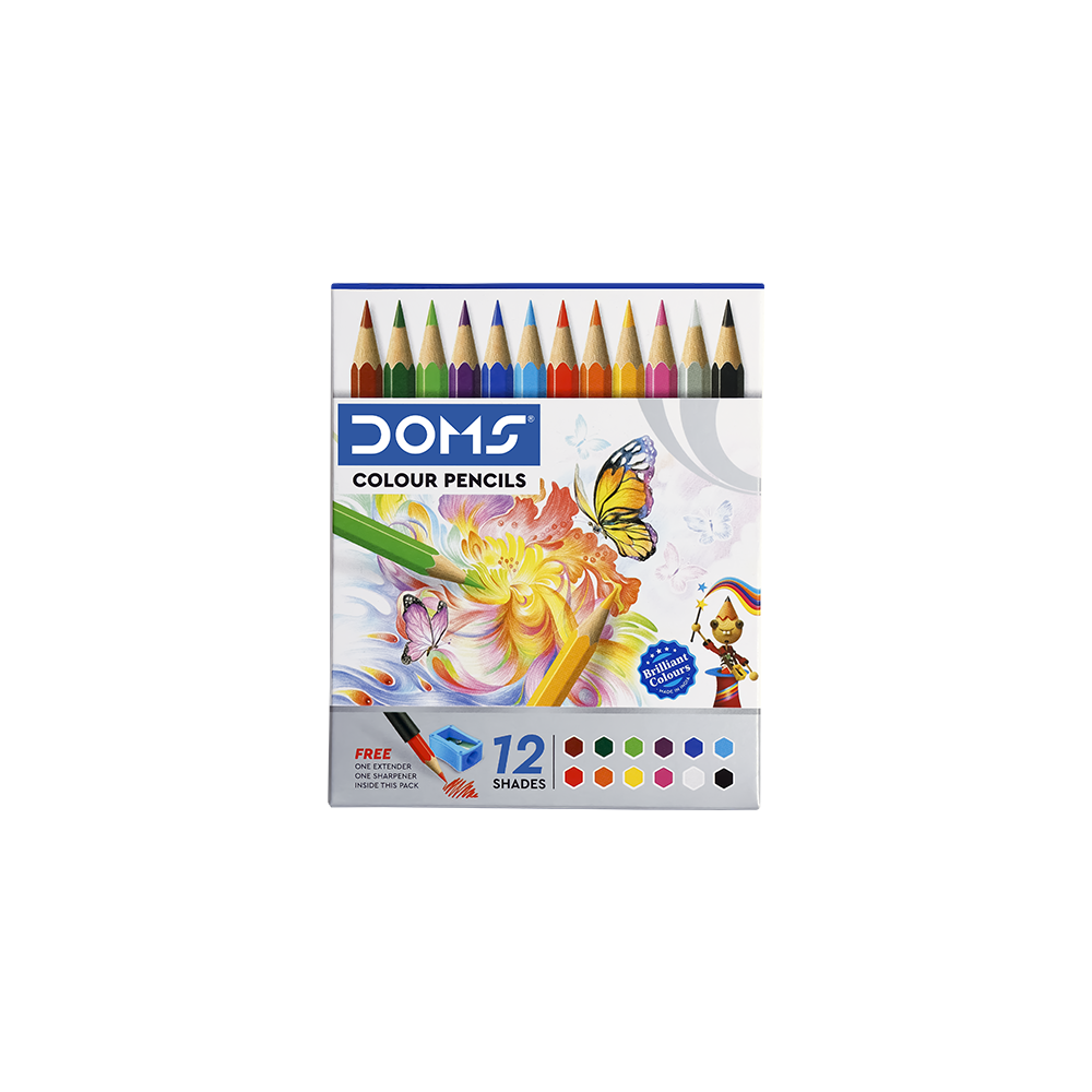 Routemybook Buy DOMS Colour Pencils (Shades 24, Pencil Size full