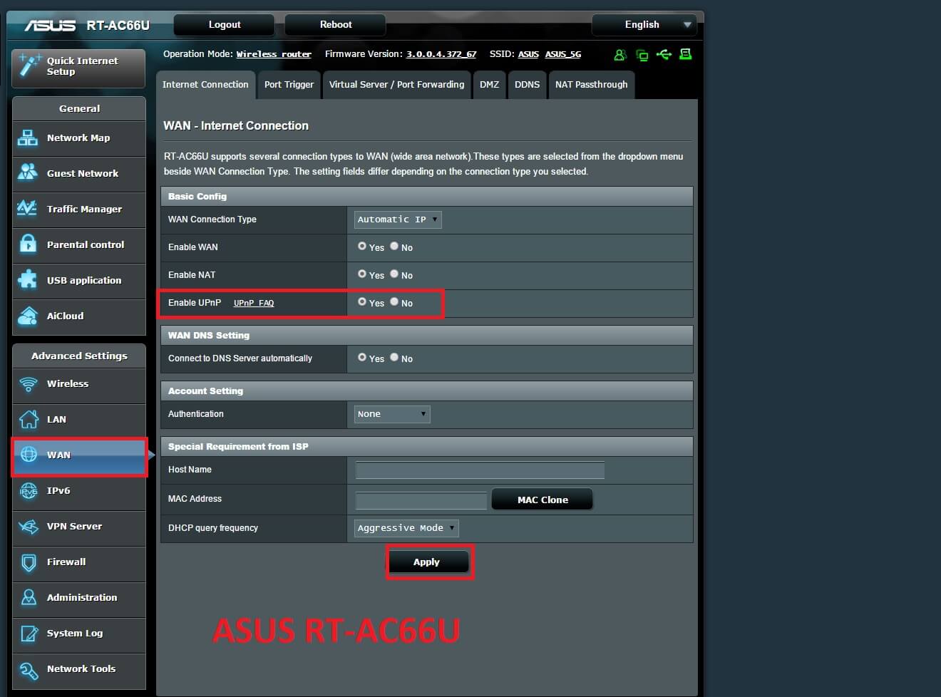Asus router configuration jujaremote