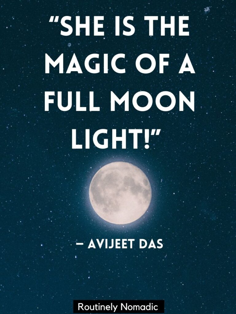 moon quotes for her 180 Best Moon Quotes And Captions For 2022 | Routinely Nomadic