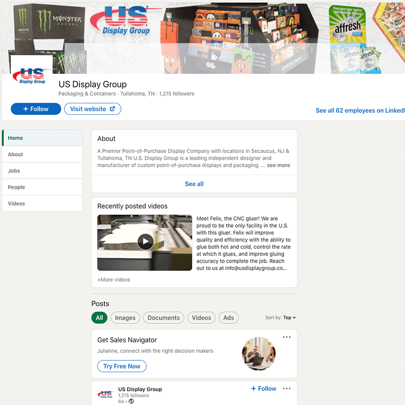 US Display Group RedRover Sales & Marketing Strategy