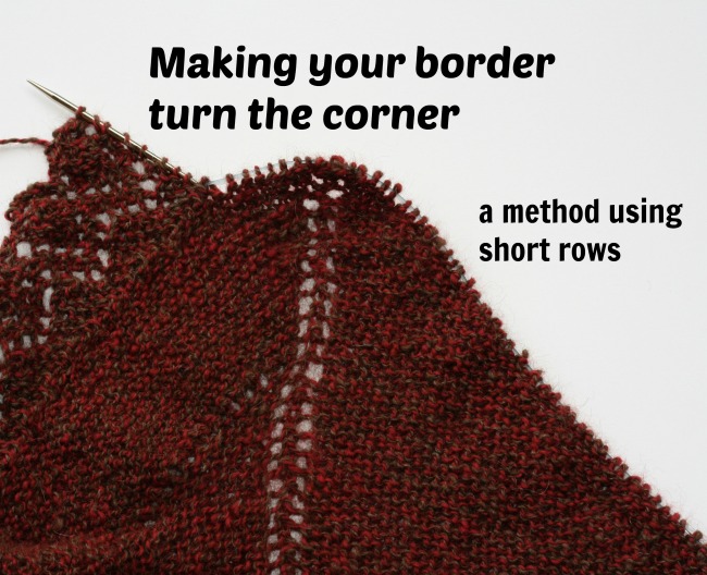 Making your knitted border tun the corner
