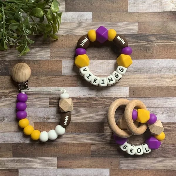 Minnesota Vikings Teether Collection Row + Me