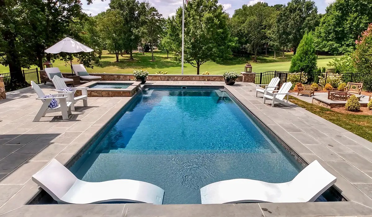 Osterhus Outdoors Fiberglass Pools is Leisure Pools USA Pool of the