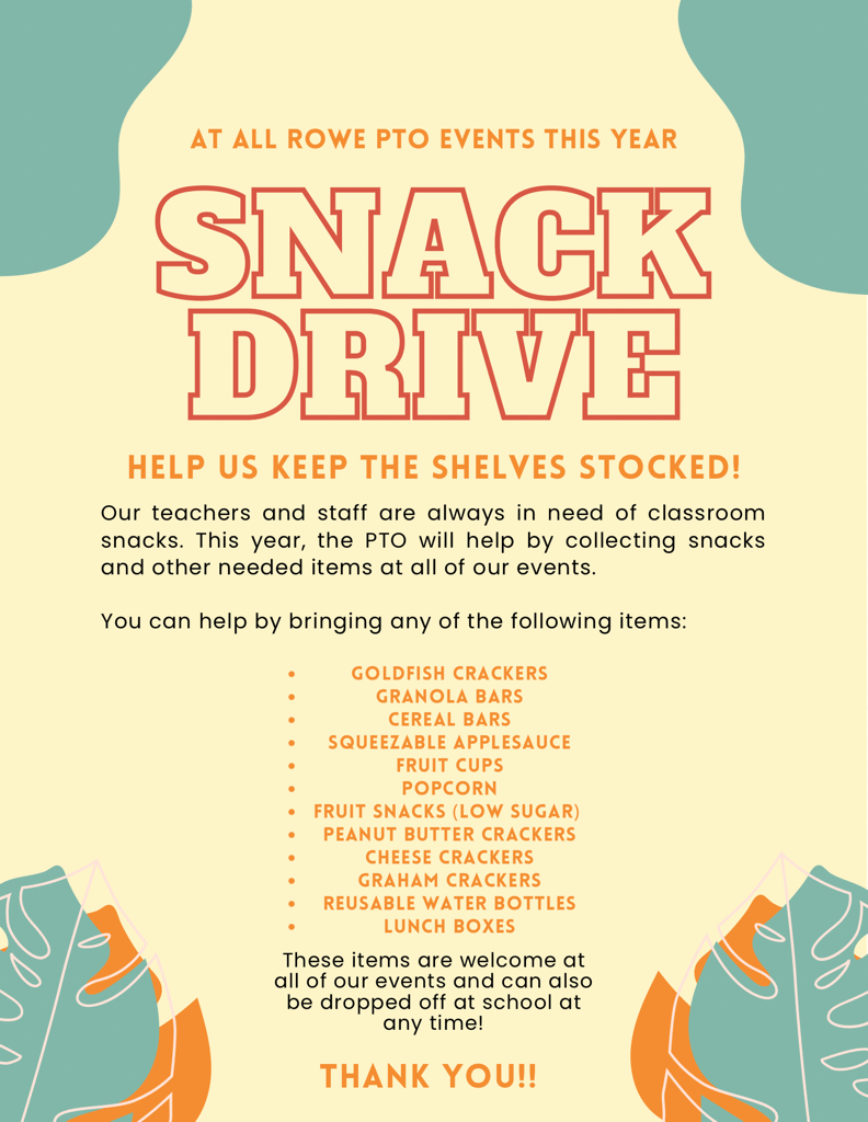 Donation Drives — Rowe School PTO