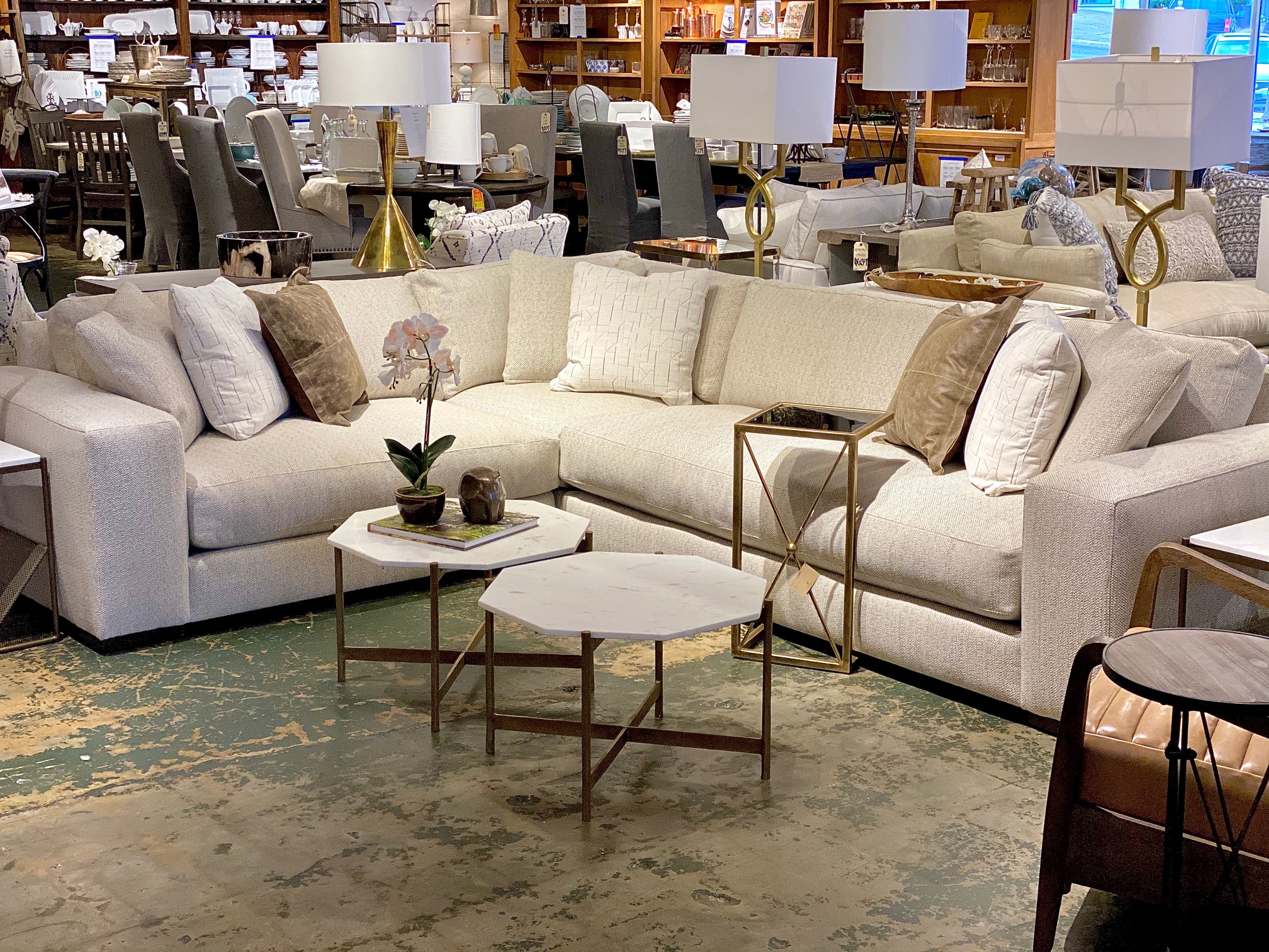 At Home Furnishings Rowe Stands with Small