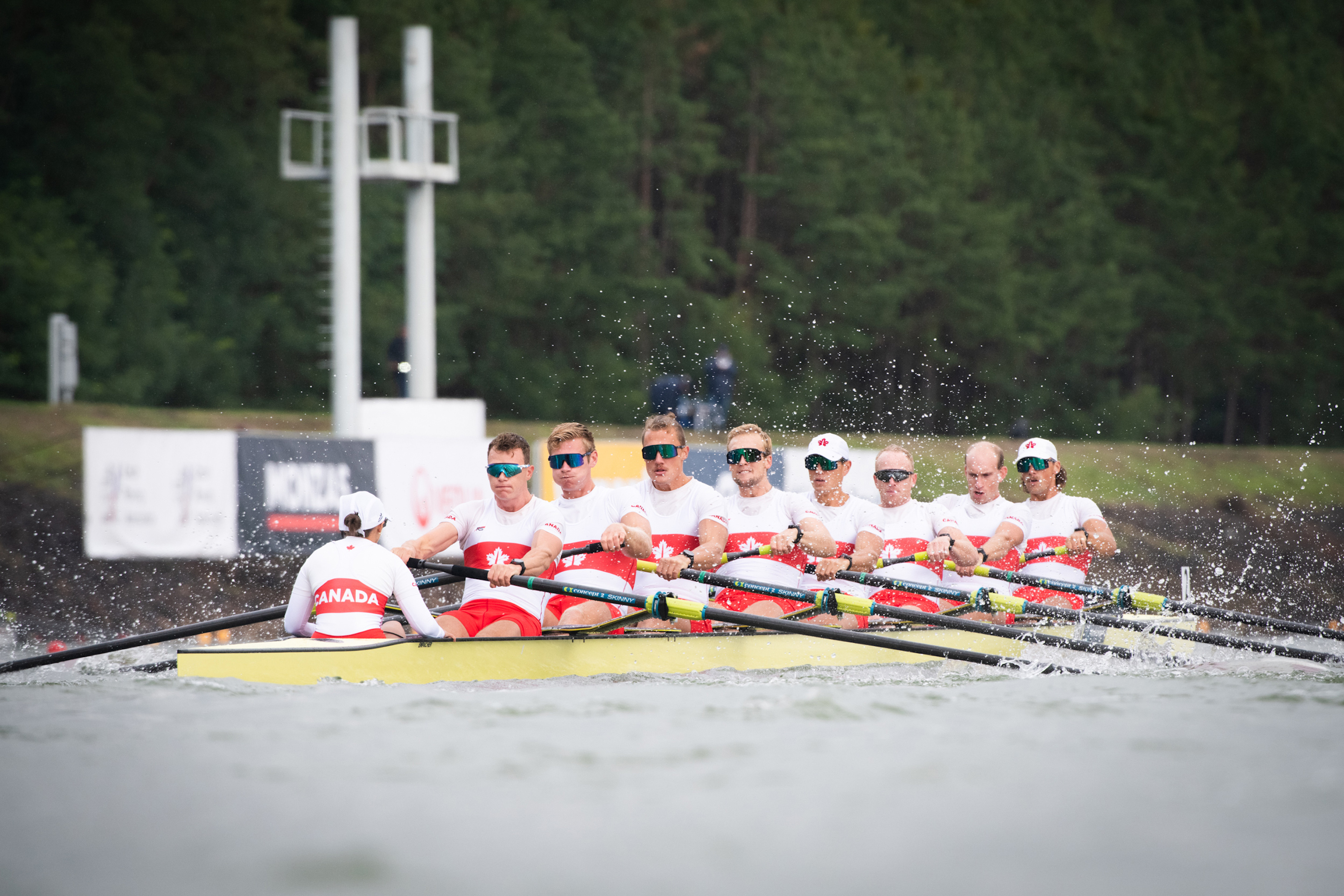 Canadian eights in the A finals Rowing Canada Aviron