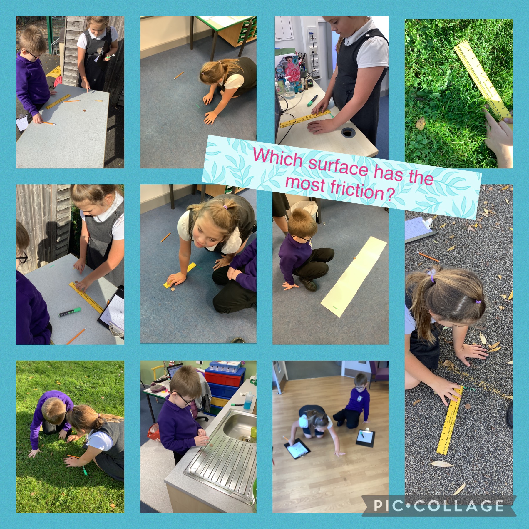 Which surface has the most/least friction? Rowlands Gill Primary School