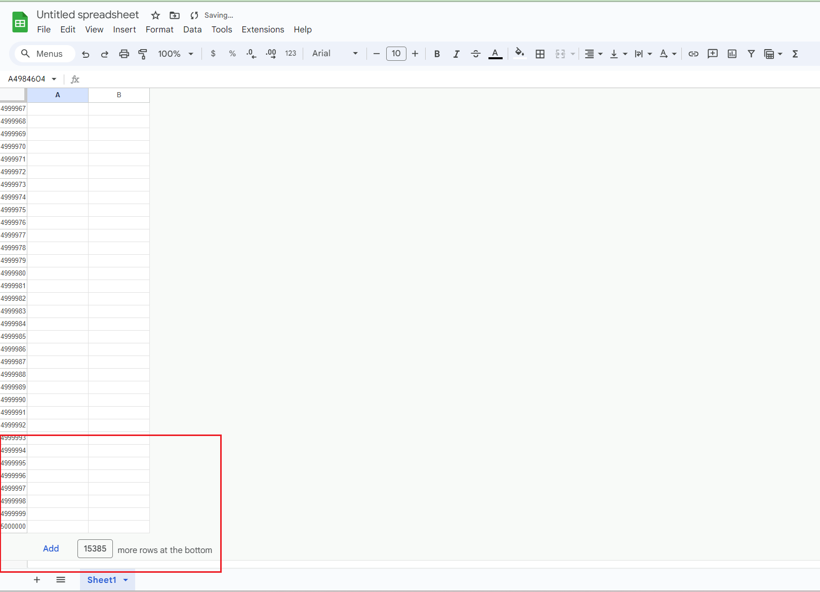 The Google Sheets row limit? 10 million cells Row Zero
