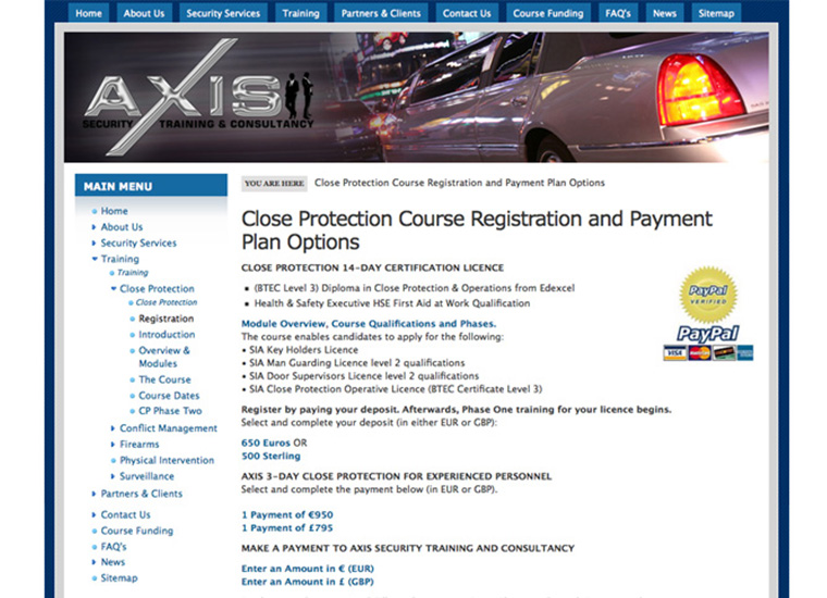 Axis Security Training & Consultancy Drupal PayPal Integration