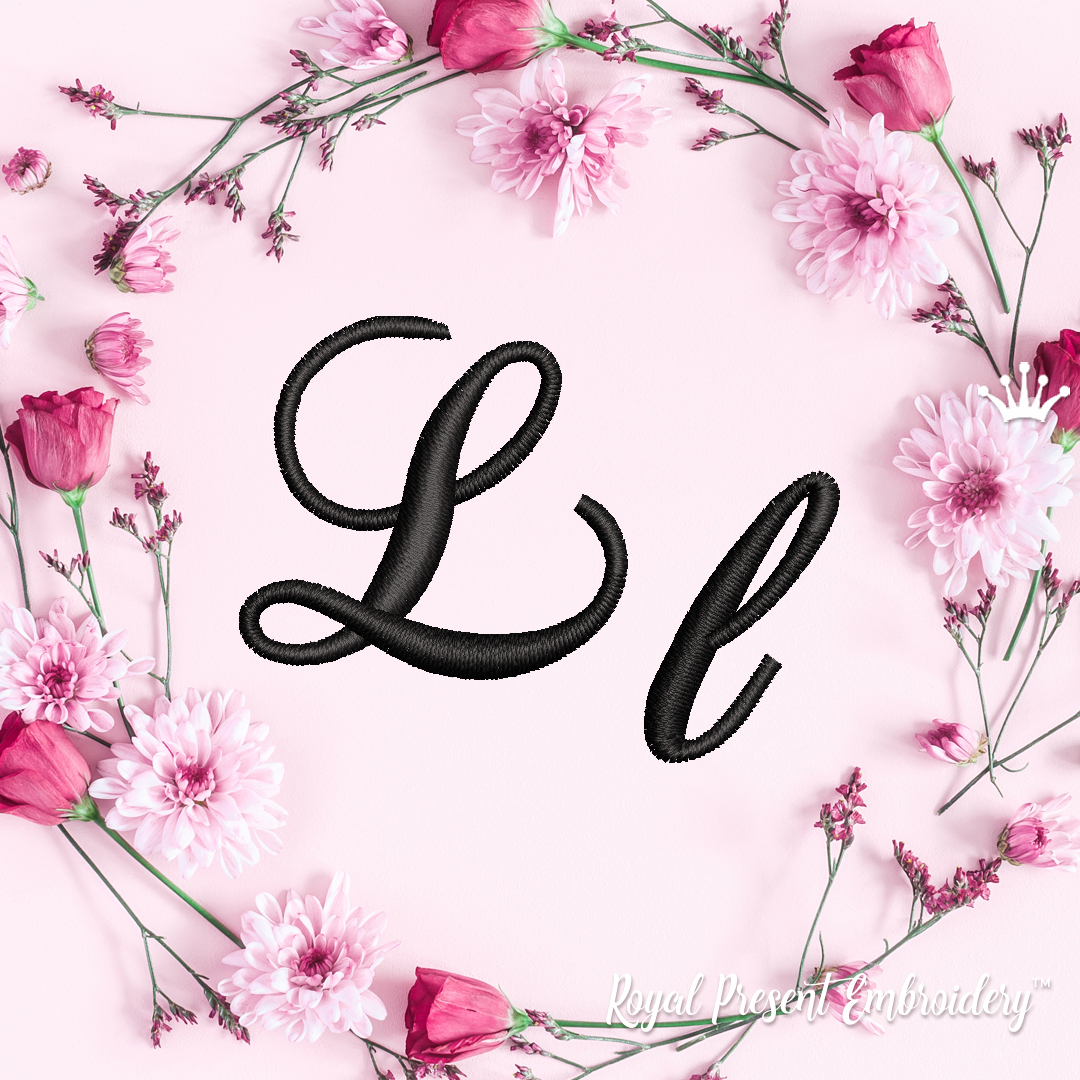 The letter L Machine embroidery designs Royal Present Embroidery