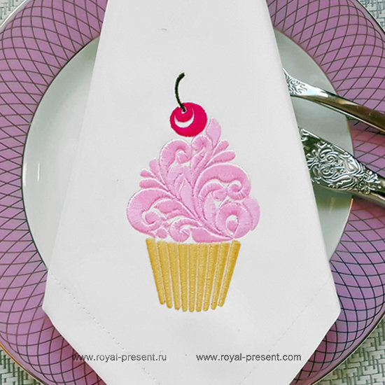 Cupcake Machine Embroidery Design Royal Present Embroidery