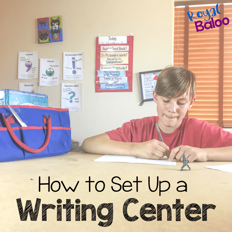 How to Make a Home Writing Center for Kids → Royal Baloo