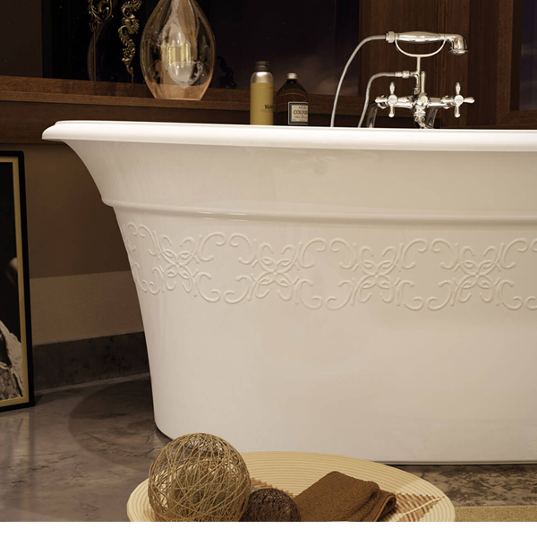 Maax Ella Sleek Freestanding Tub MAAX ELLA SLEEK & ELLA EMBOSSED FREESTANDING 2PC BATHTUB
