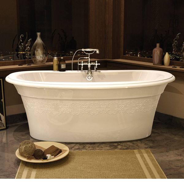 Maax Ella Sleek Freestanding Tub MAAX ELLA SLEEK & ELLA EMBOSSED FREESTANDING 2PC BATHTUB