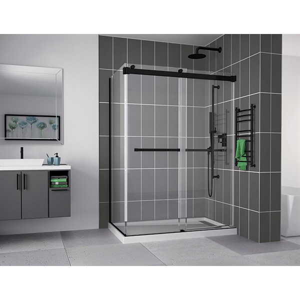 FLEURCO GEMINI PLUS SLIDING SHOWER DOOR WITH RETURN PANEL