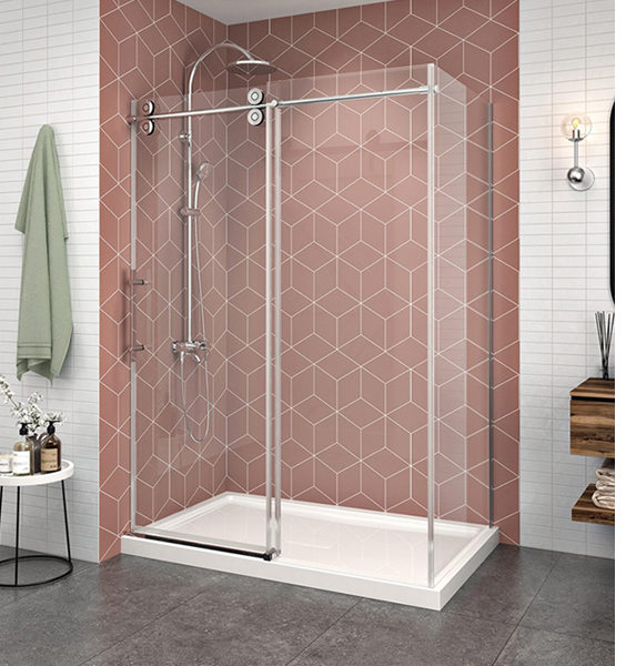 ZITTA MATRIX ROLLING SHOWER DOOR WITH RETURN PANEL