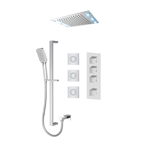 TENZO DELANO DET3220111XX 2WAY THERMOSTATIC SHOWER SYSTEM