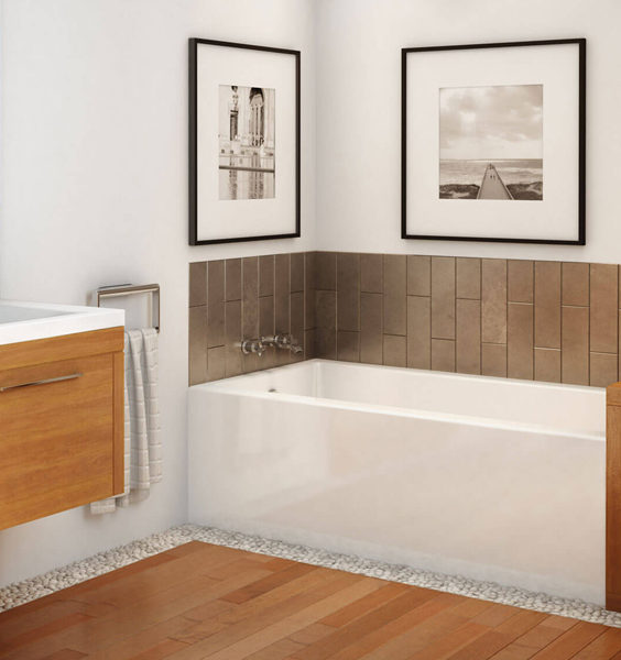 MAAX RUBIX 6032 ALCOVE INSTALLATION WITH INTEGRATED SKIRT BATHTUB