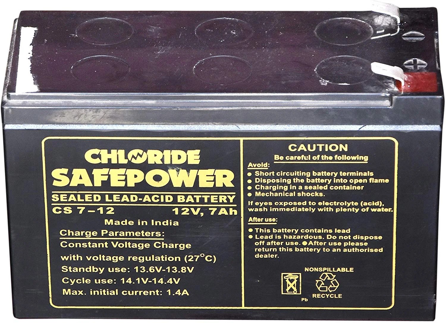 Exide UPS Battery 12V 7Ah Original Replacement To Ups Battery Royal