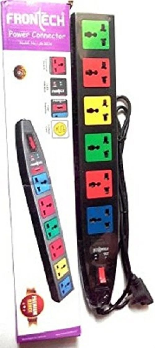 Frontech FT 3524 6 Socket Extension Boards (Multicolor) Royal