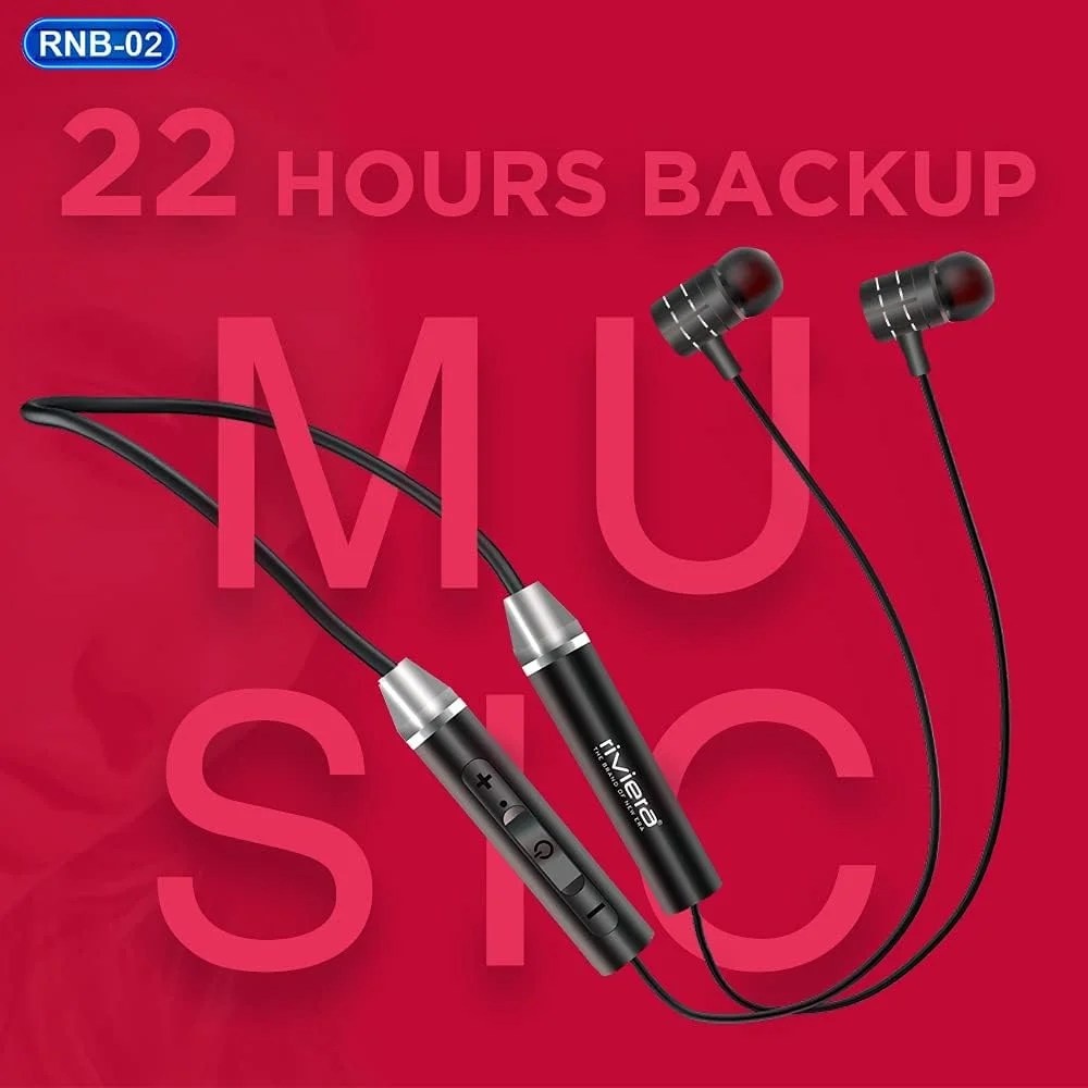 Riviera RNB 02 Bluetooth Neckband Earphones Wireless Headphones with HD