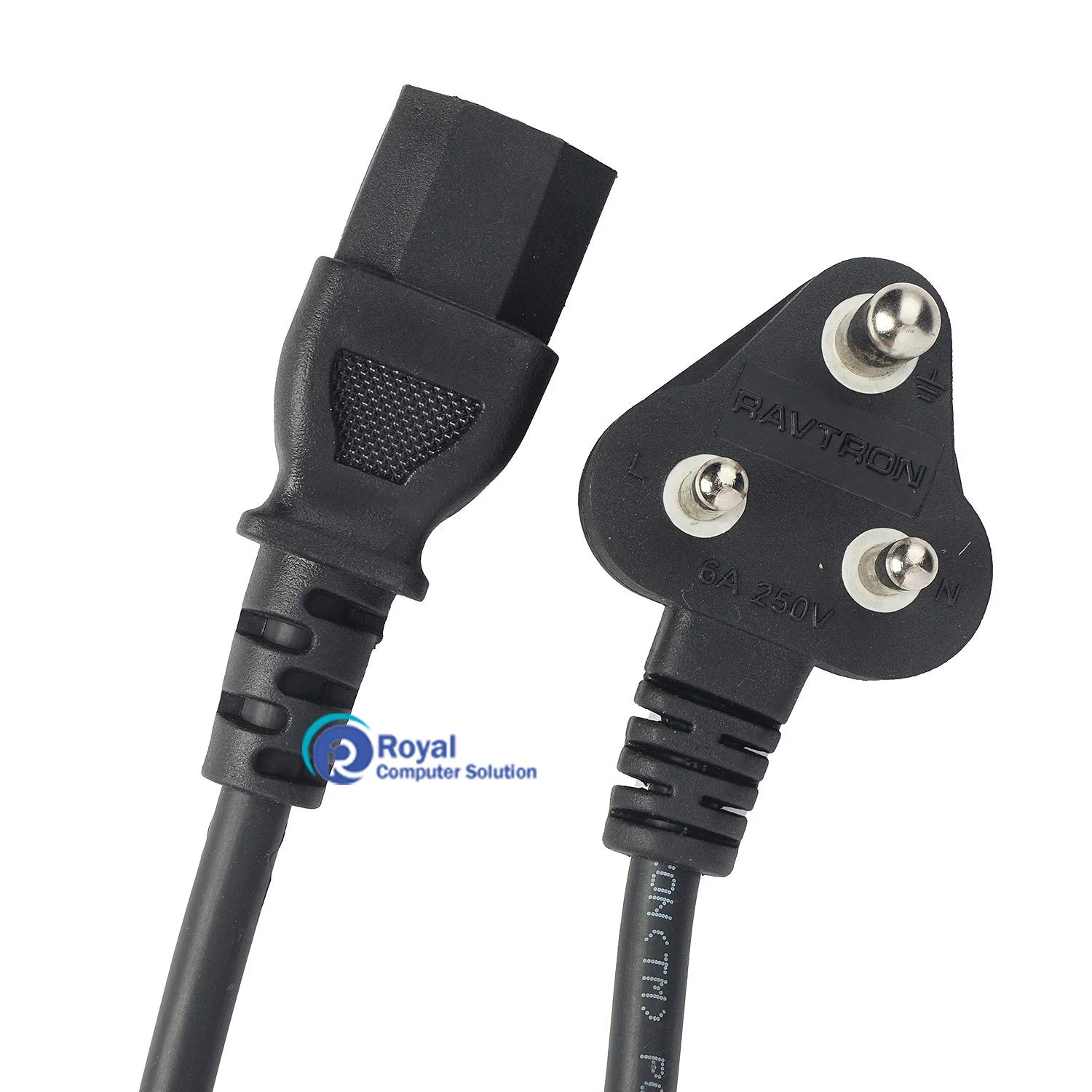 Ravtron Desktop Power Cable Cord 1.5 Meter 6 A 250 V Suitable for Monitor Projector TFT CRT