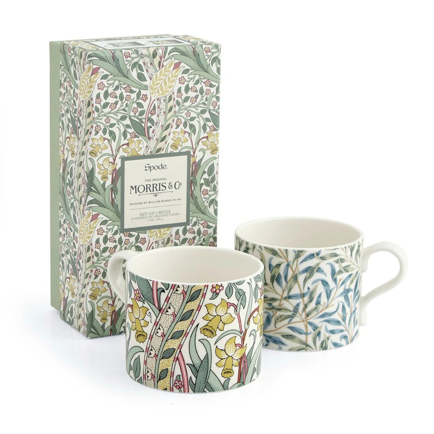 Morris & Co Mugs 2pack, Daffodil/Willow Bough Spode RoyalDesign.co.uk