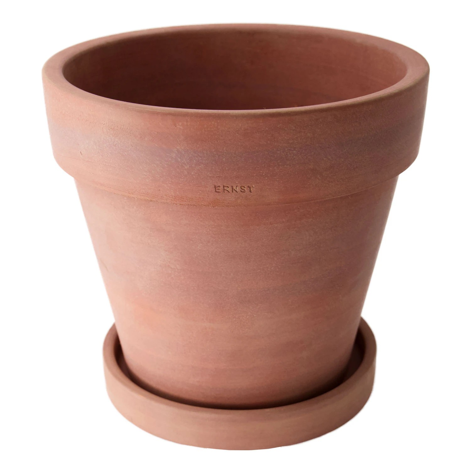 krukor terracotta Flower Pot With Dish Rustic Terracotta Ø17 Cm - Ernst @ Royaldesign