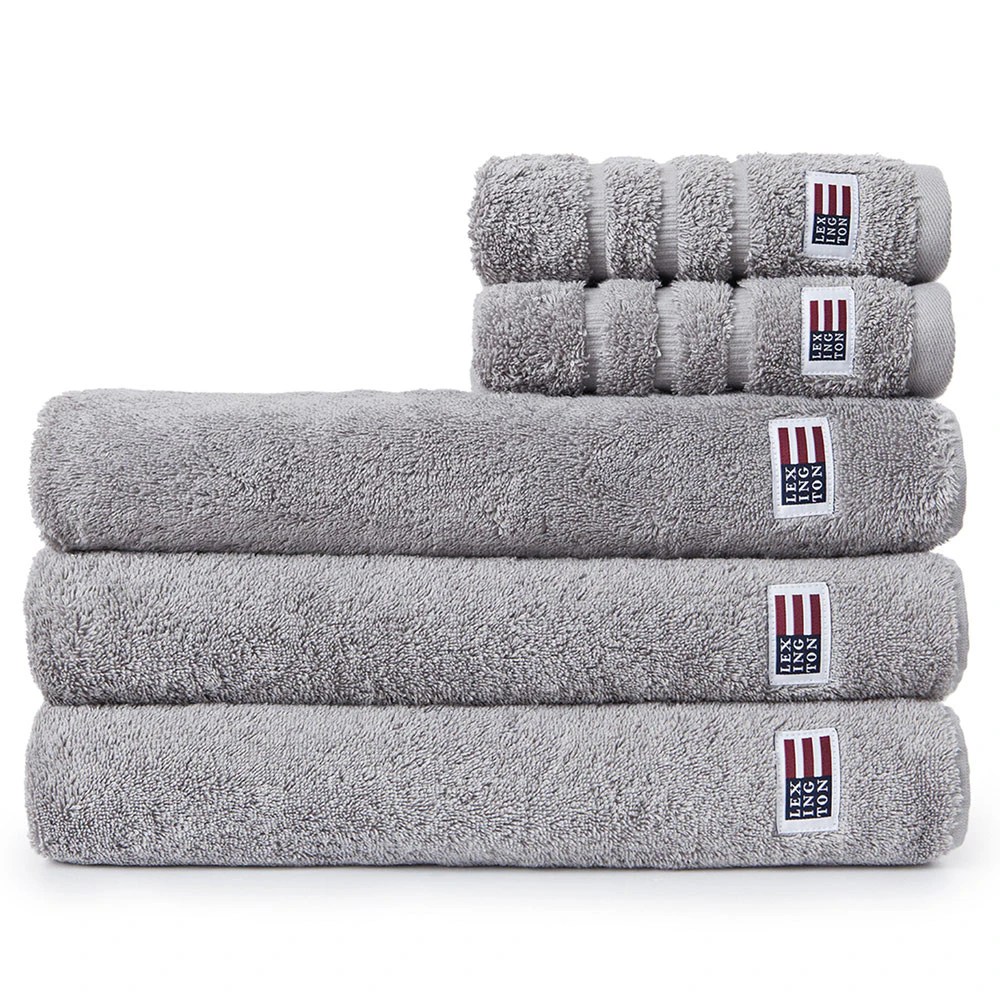 lexington handdukar blå Original Towel 30X50 Cm, Dark Grey - Lexington @ Royaldesign