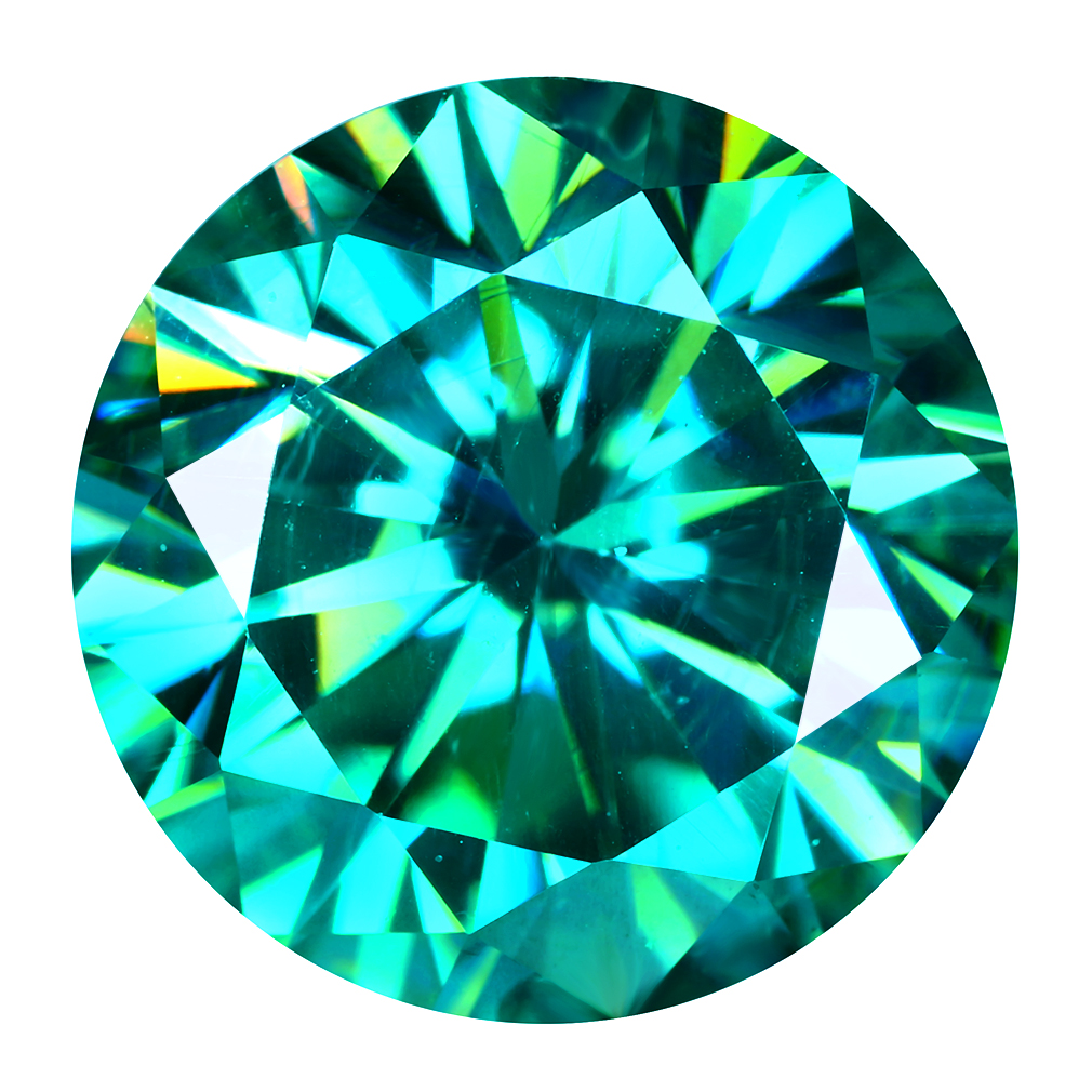 7.27Ct IF Supreme Brillant Round Cut 13 x 13 mm Full Luster AAA Blue Moissanite eBay