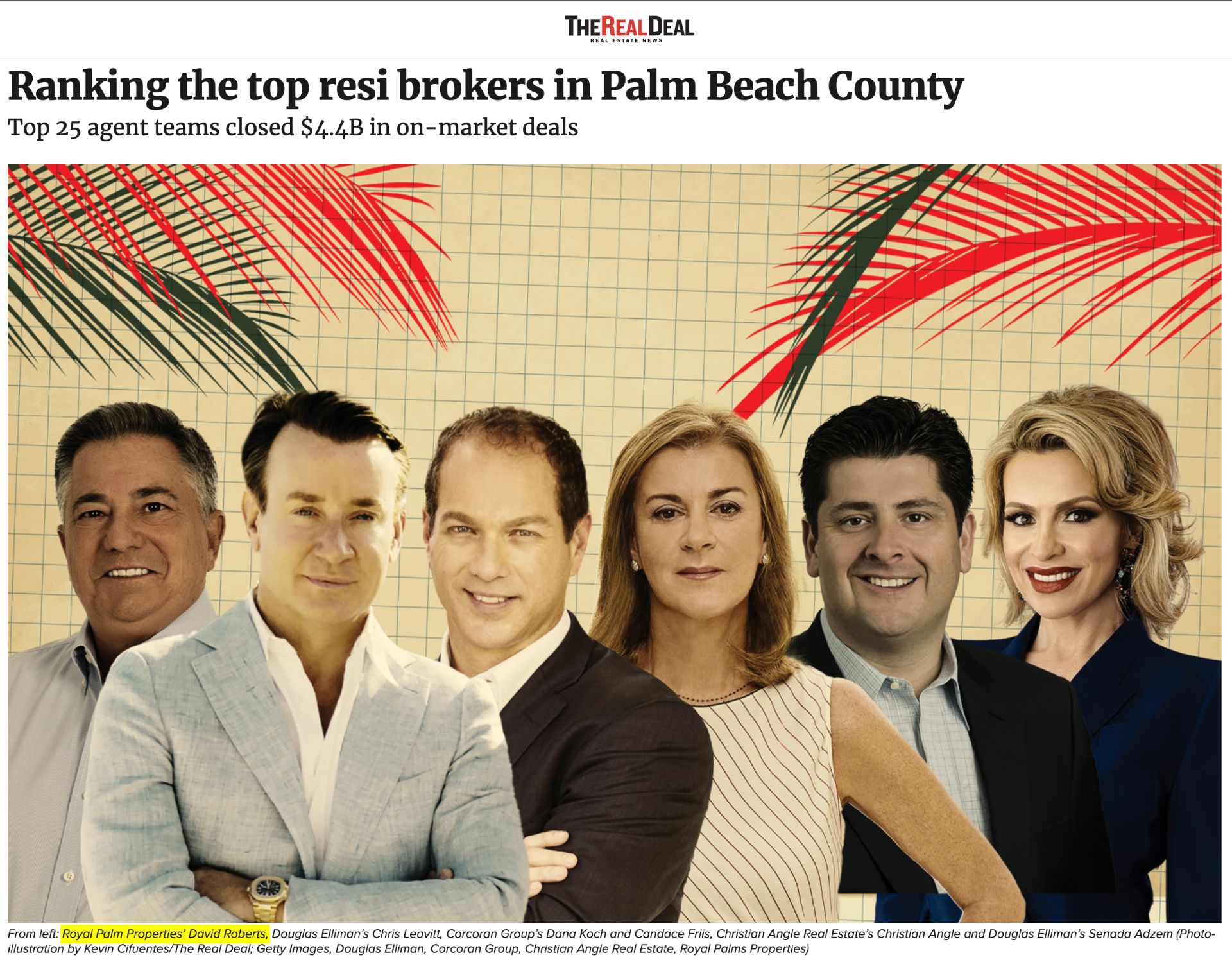 In the News The Real Deal Miami Ranks David W. Roberts the TOP