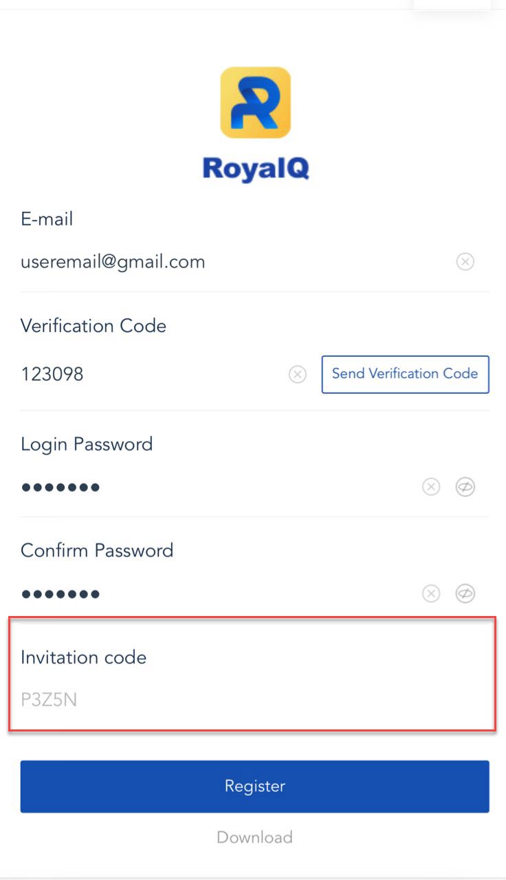 Royal Q Invitation Code 2023 P3Z5N