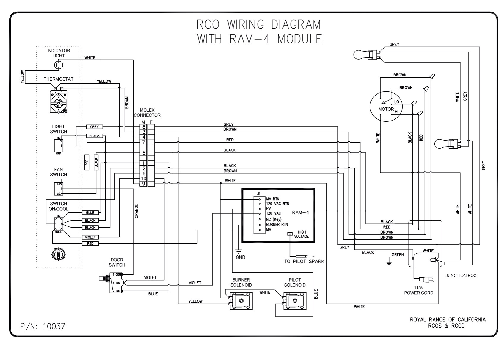 Wiring Diagrams - Royal Series - Royal Range of California